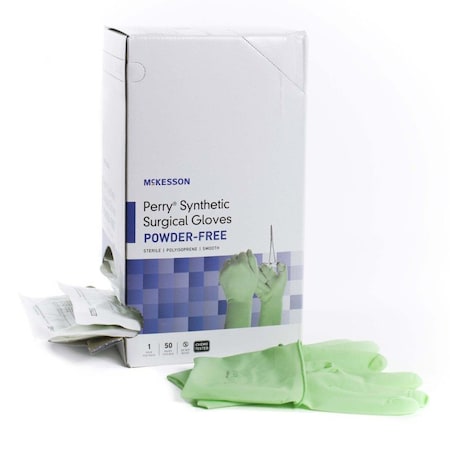 Mckesson Perry Performance Plus, Disposable Gloves, 9 mil Palm, Polyisoprene, Powder-Free, 7, 1 PR, Green 20-2070N